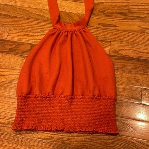 NEVER WORN Size Small orange free people halter top